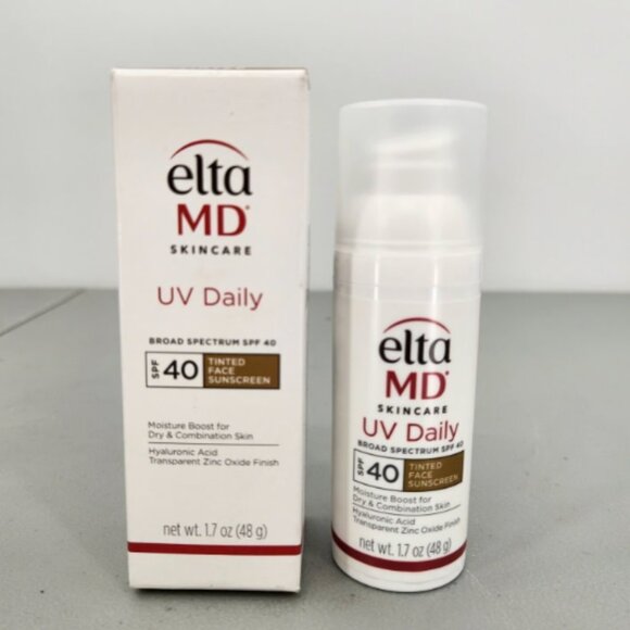 Elta MD UV Daily Tinted Face Sunscreen Broad Spectrum SPF 40 Zinc Oxide 1.7 Oz - Picture 1 of 8